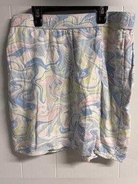 Abercrombie kids pastel marble swirl skirt, size 15/16